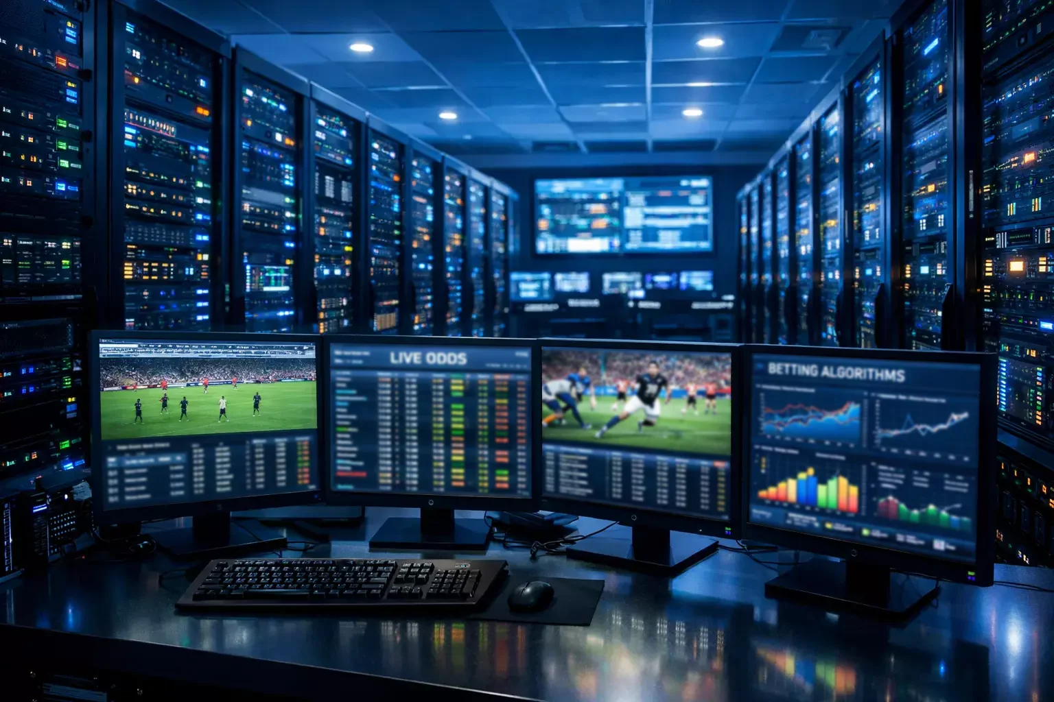 Server und Monitore eines Wettanbieters